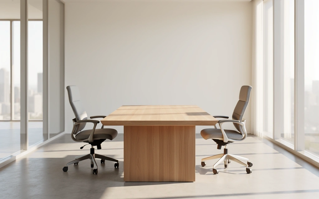 A focused interview setting